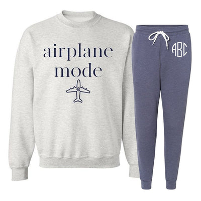 Monogrammed 'Airplane Mode' Lounge Set - United Monograms