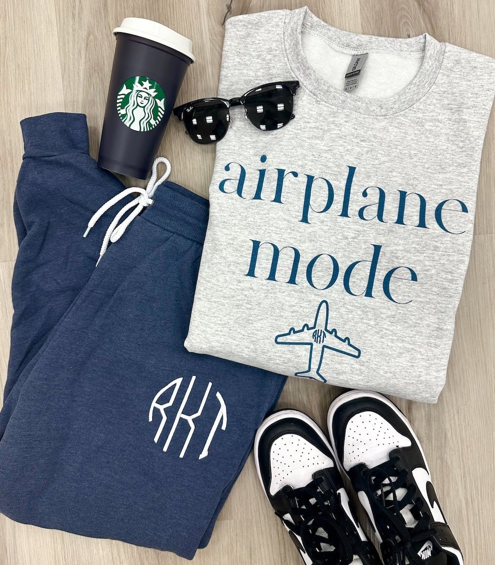 Monogrammed 'Airplane Mode' Lounge Set - United Monograms