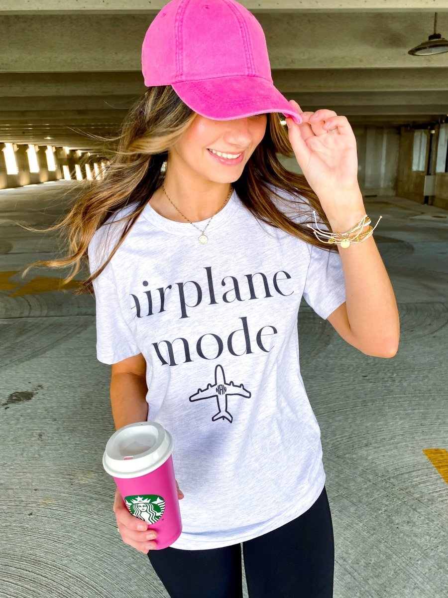 Monogrammed 'Airplane Mode' Premium T-Shirt - United Monograms