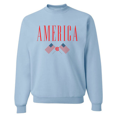Monogrammed 'America' Crewneck Sweatshirt - United Monograms