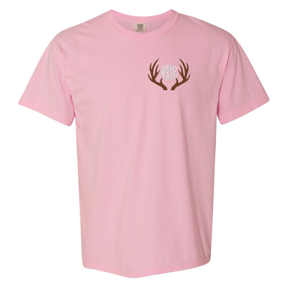 Monogrammed Antlers T-Shirt - United Monograms