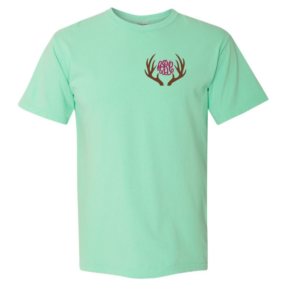 Monogrammed Antlers T-Shirt - United Monograms
