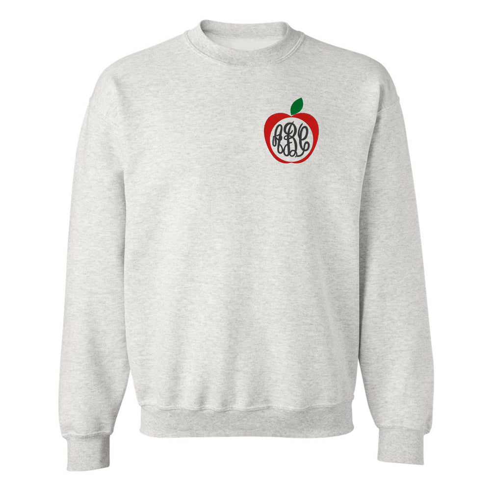 Monogrammed Apple Crewneck Sweatshirt - United Monograms