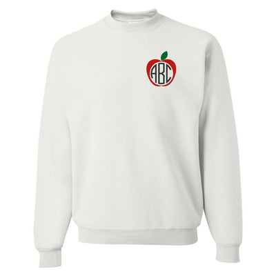 Monogrammed Apple Crewneck Sweatshirt - United Monograms