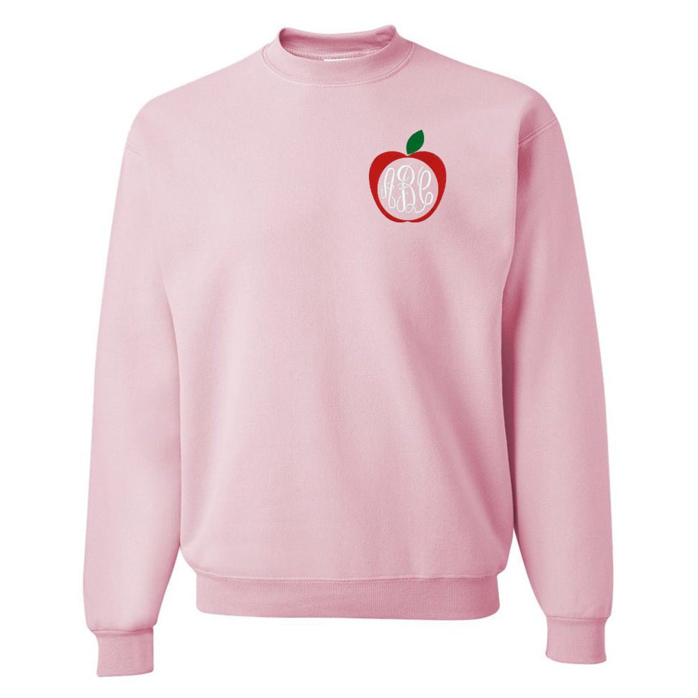 Monogrammed Apple Crewneck Sweatshirt - United Monograms