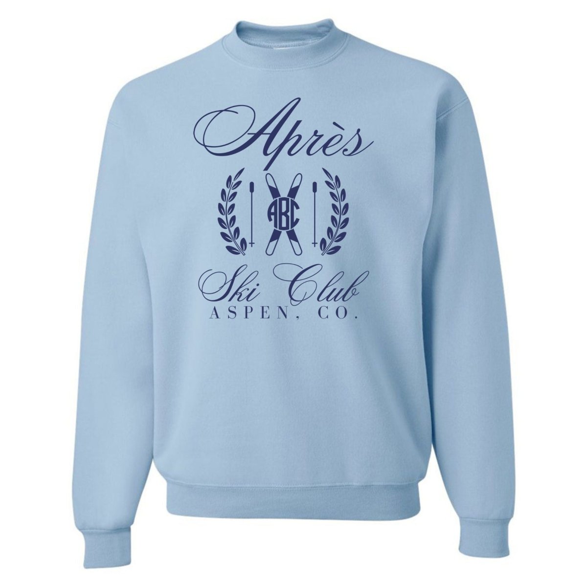 Monogrammed 'Apres Ski Club' Crewneck Sweatshirt - United Monograms
