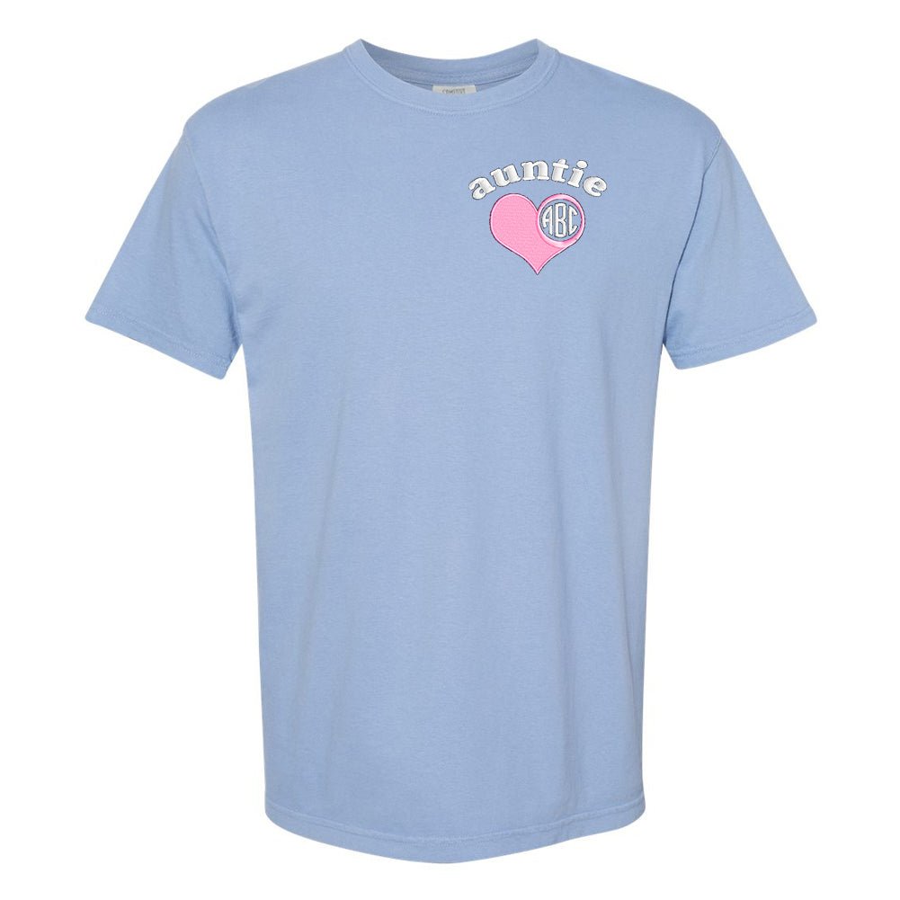 Monogrammed Auntie Comfort Colors T-Shirt - United Monograms
