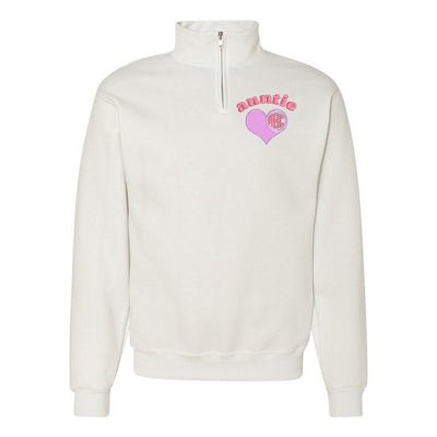 Monogrammed Auntie Quarter Zip Sweatshirt - United Monograms