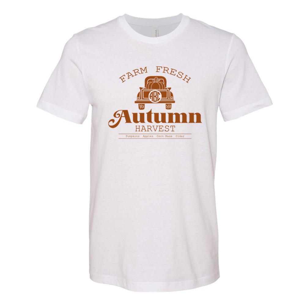Monogrammed 'Autumn Harvest' Premium T-Shirt - United Monograms
