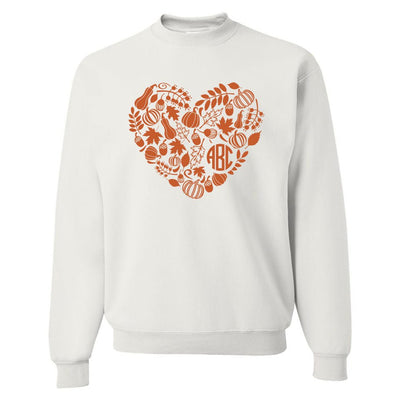 Monogrammed 'Autumn Heart' Crewneck Sweatshirt - United Monograms