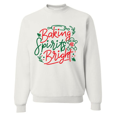 Monogrammed 'Baking Spirits Bright' Crewneck Sweatshirt - United Monograms