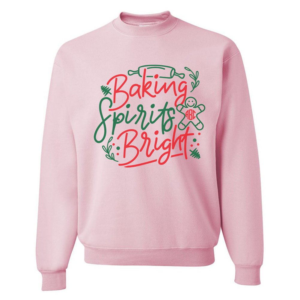 Monogrammed 'Baking Spirits Bright' Crewneck Sweatshirt - United Monograms