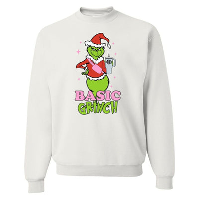 Monogrammed 'Basic Grinch' Crewneck Sweatshirt - United Monograms