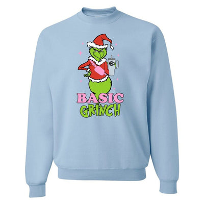 Monogrammed 'Basic Grinch' Crewneck Sweatshirt - United Monograms