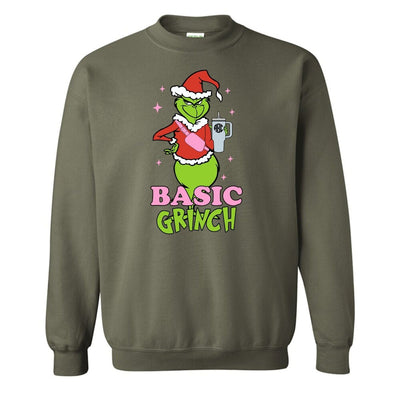 Monogrammed 'Basic Grinch' Crewneck Sweatshirt - United Monograms