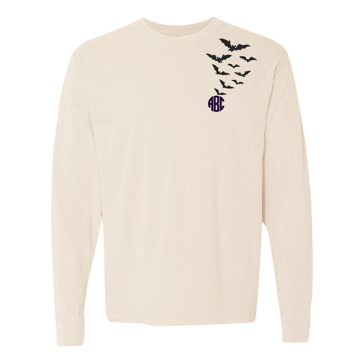 Monogrammed 'Bats' Long Sleeve T-Shirt - United Monograms