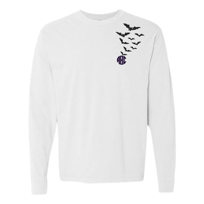 Monogrammed 'Bats' Long Sleeve T-Shirt - United Monograms
