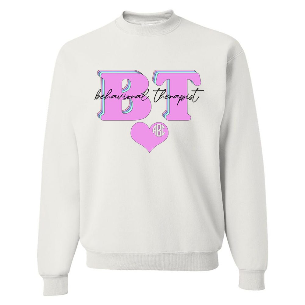 Monogrammed 'Behavioral Therapist' Crewneck Sweatshirt - United Monograms