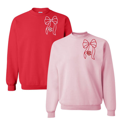 Monogrammed 'Big Bow' Crewneck Sweatshirt - United Monograms