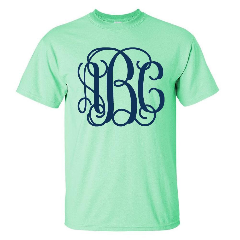 Monogrammed Big Print Basic T-Shirt – United Monograms