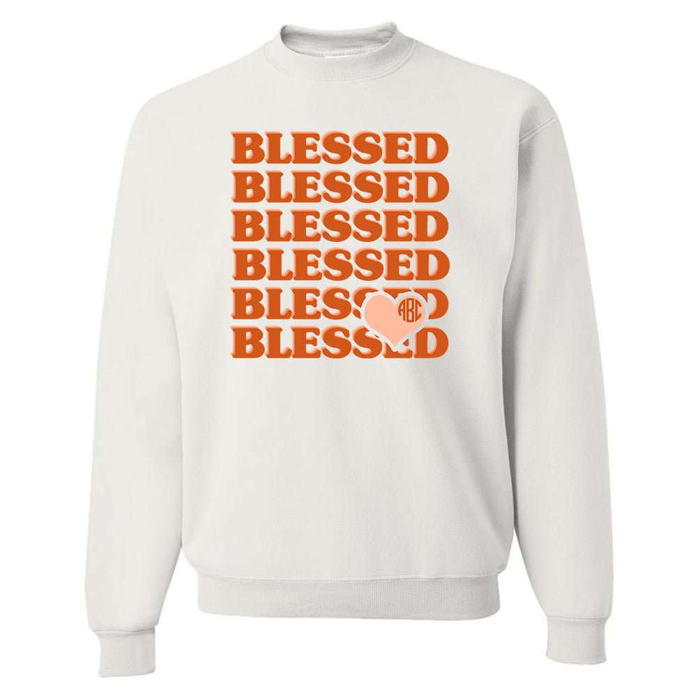 Monogrammed 'Blessed' Crewneck Sweatshirt - United Monograms