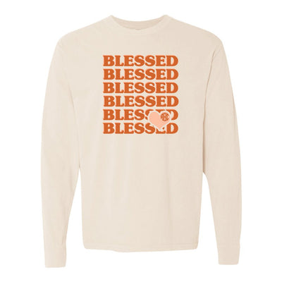 Monogrammed 'Blessed' Long Sleeve T-Shirt - United Monograms