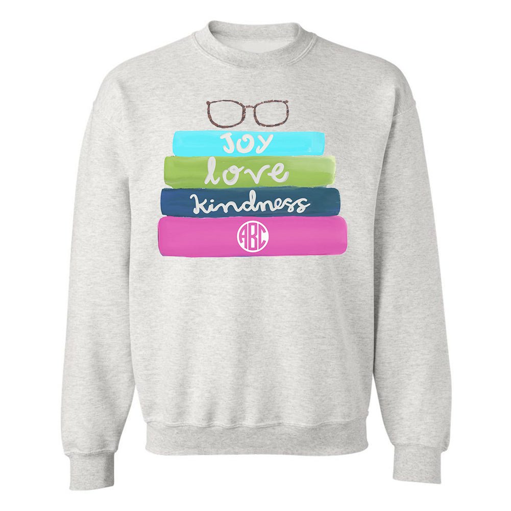 Monogrammed 'Bookstack' Crewneck Sweatshirt - United Monograms