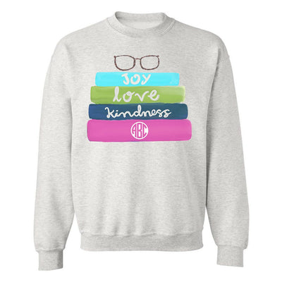 Monogrammed 'Bookstack' Crewneck Sweatshirt - United Monograms