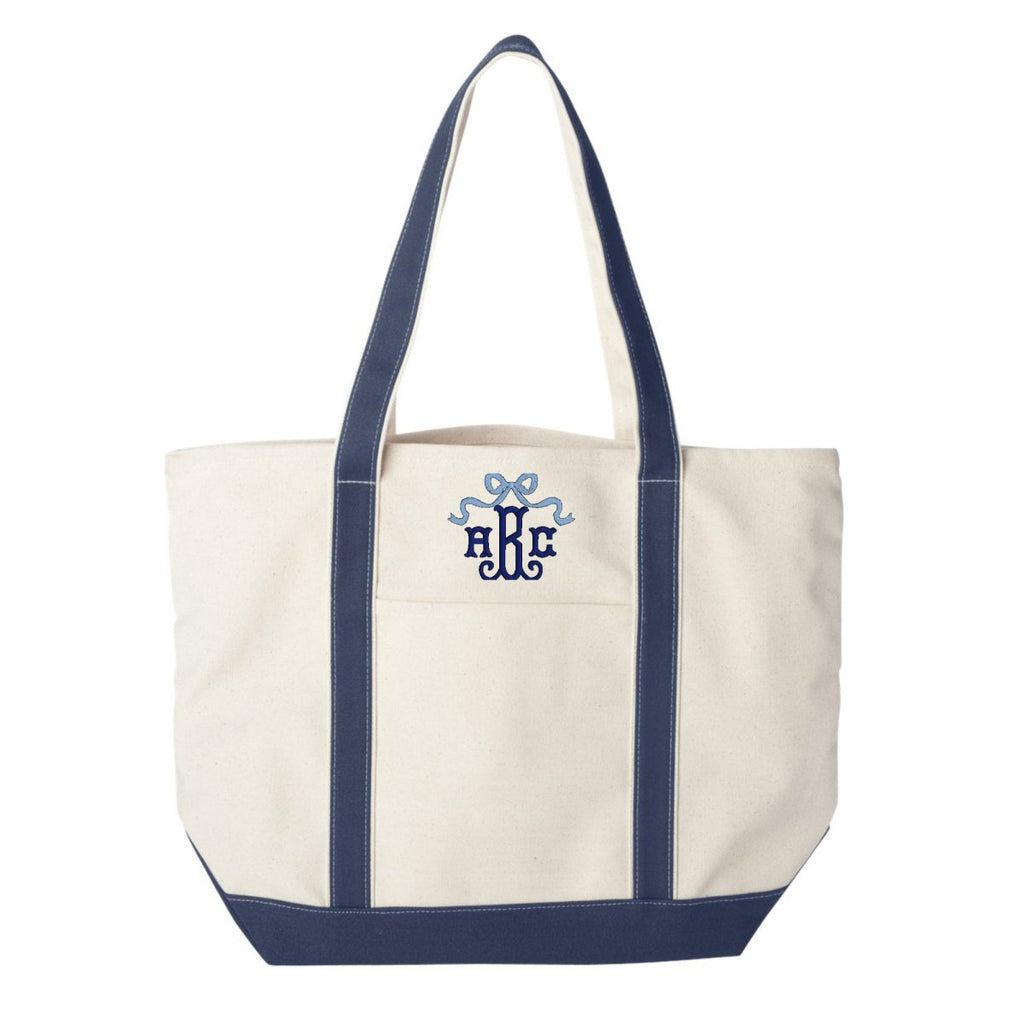 Monogrammed canvas tote bags online