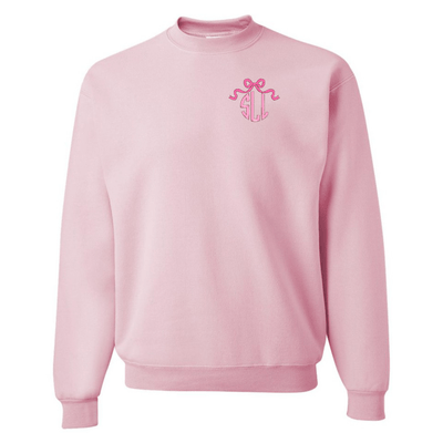 Monogrammed 'Bow' Crewneck Sweatshirt - United Monograms