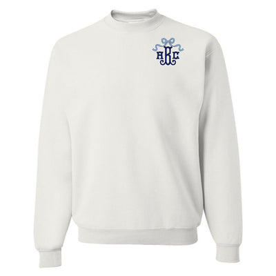 Monogrammed 'Bow' Crewneck Sweatshirt - United Monograms