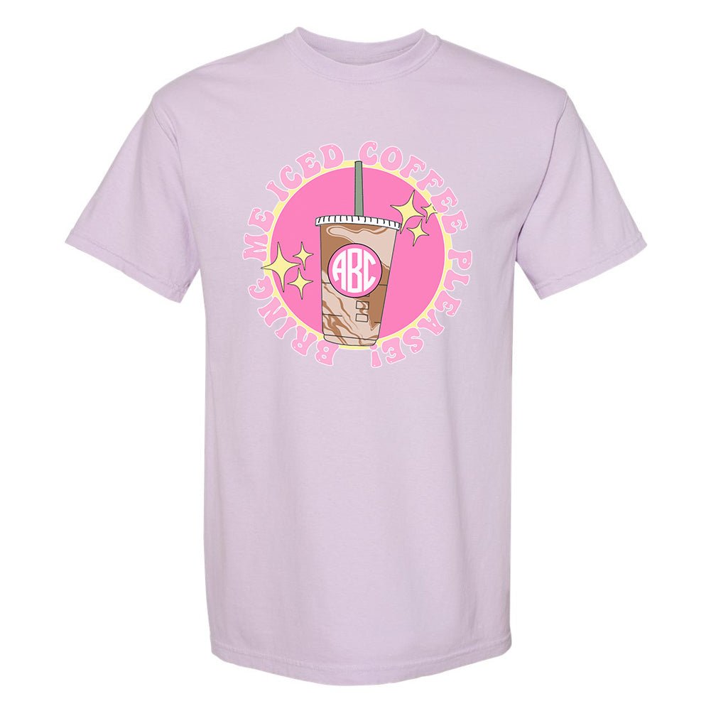 Monogrammed 'Bring Me Iced Coffee' T-Shirt - United Monograms