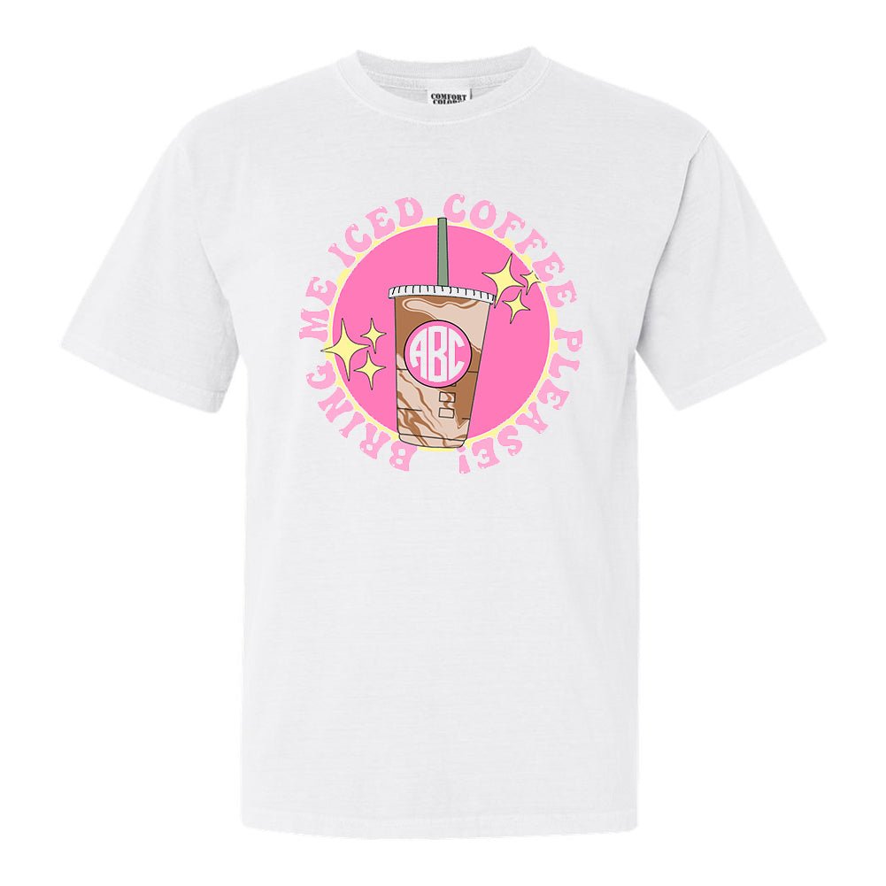 Monogrammed 'Bring Me Iced Coffee' T-Shirt - United Monograms