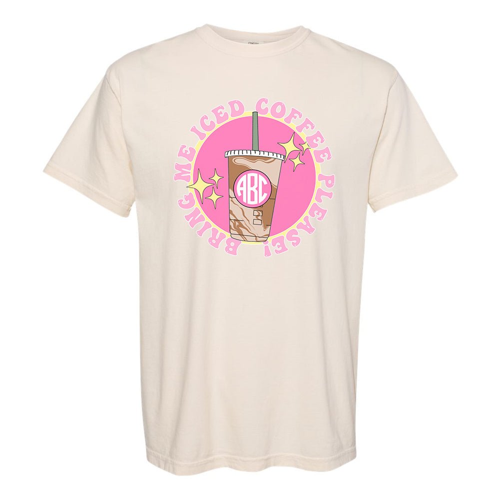 Monogrammed 'Bring Me Iced Coffee' T-Shirt - United Monograms