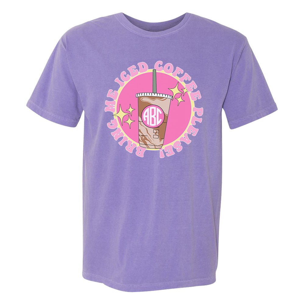 Monogrammed 'Bring Me Iced Coffee' T-Shirt - United Monograms