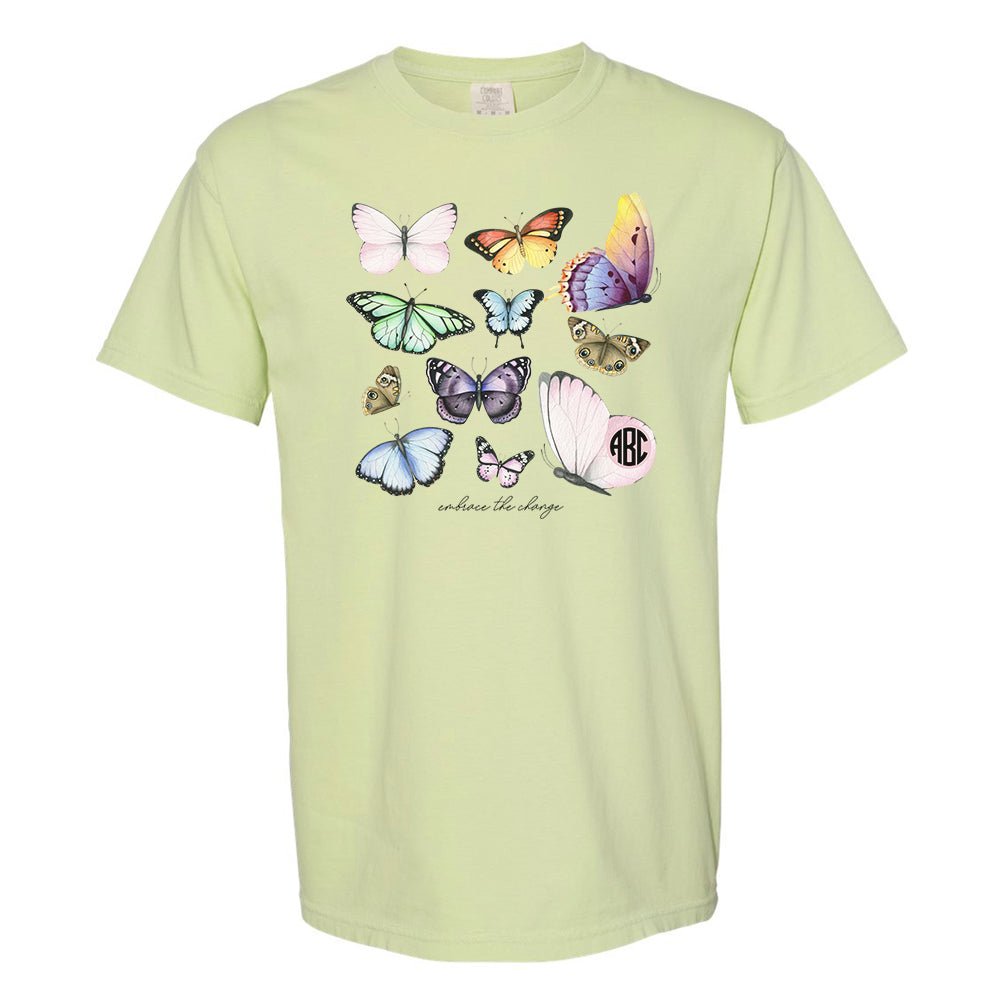 Monogrammed 'Butterflies' T-Shirt - United Monograms
