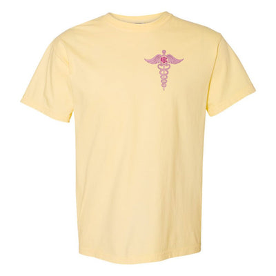 Monogrammed Caduceus Comfort Colors T-Shirt - United Monograms