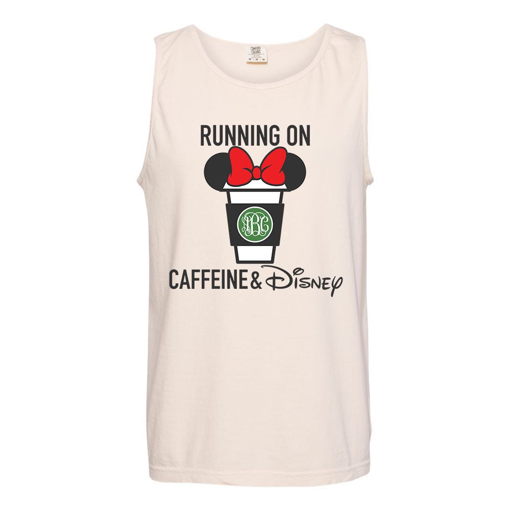 Monogrammed 'Caffeine & Disney' Comfort Colors Tank Top - United Monograms