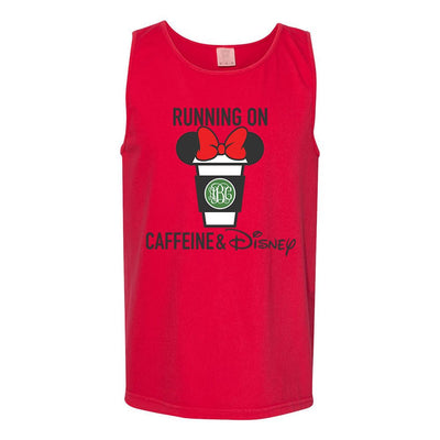 Monogrammed 'Caffeine & Disney' Comfort Colors Tank Top - United Monograms