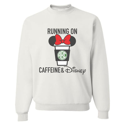 Monogrammed 'Caffeine & Disney' Crewneck Sweatshirt - United Monograms