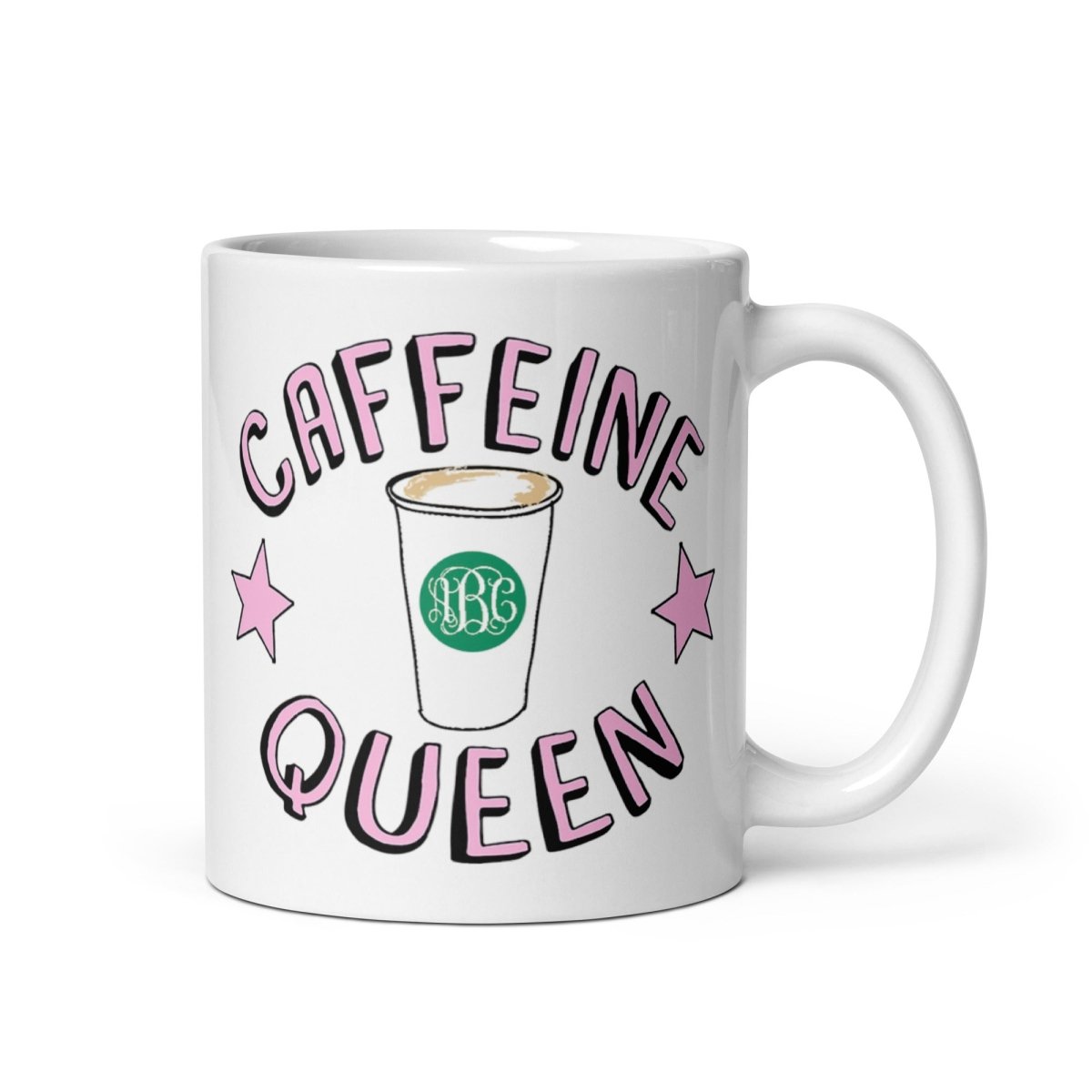 Monogrammed 'Caffeine Queen' Mug - United Monograms