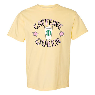 Monogrammed 'Caffeine Queen' T-Shirt - United Monograms