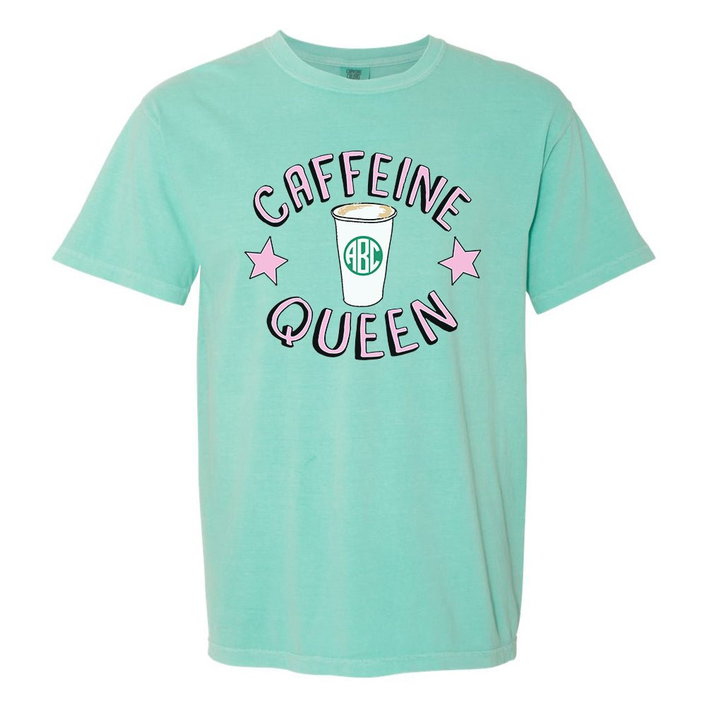 Monogrammed 'Caffeine Queen' T-Shirt - United Monograms