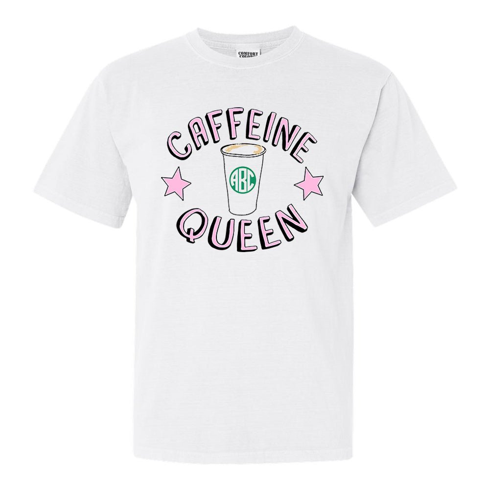 Monogrammed 'Caffeine Queen' T-Shirt - United Monograms