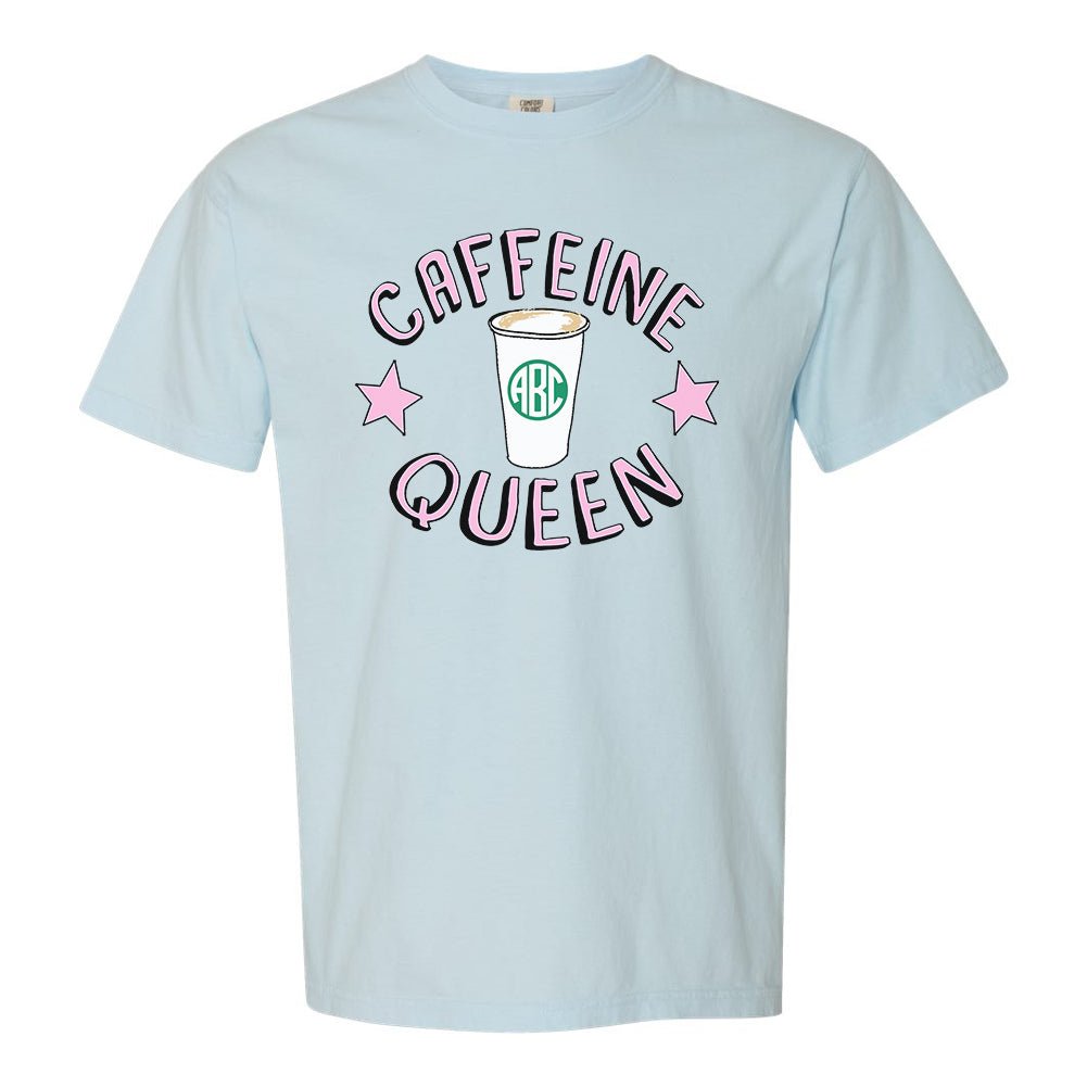 Monogrammed 'Caffeine Queen' T-Shirt - United Monograms