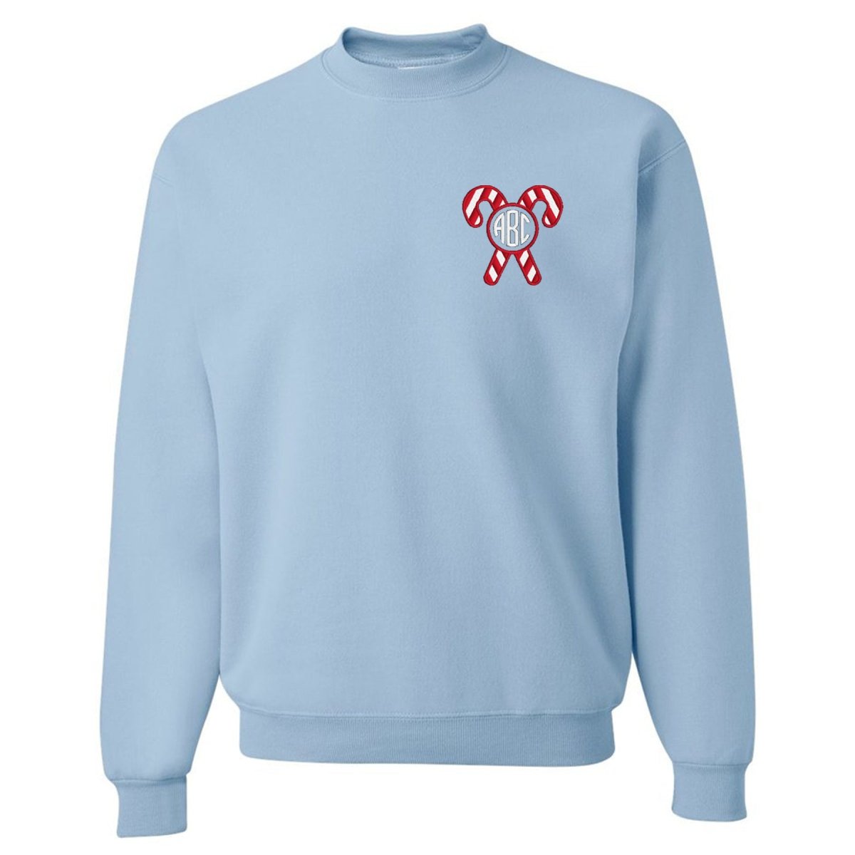 Monogrammed 'Candy Cane' Crewneck Sweatshirt - United Monograms