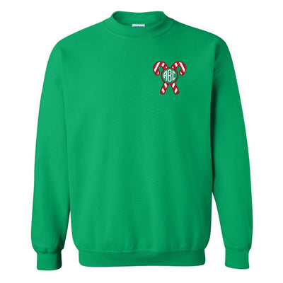 Monogrammed 'Candy Cane' Crewneck Sweatshirt - United Monograms