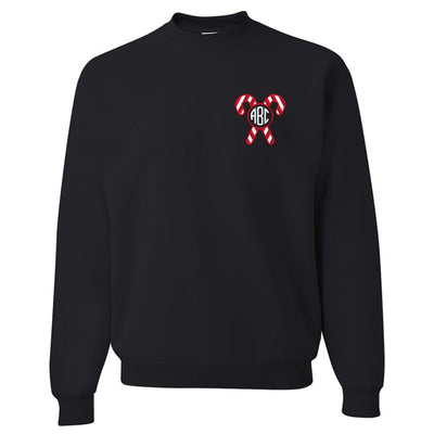 Monogrammed 'Candy Cane' Crewneck Sweatshirt - United Monograms