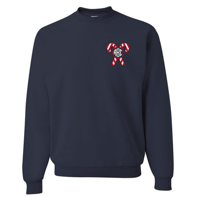 Monogrammed 'Candy Cane' Crewneck Sweatshirt - United Monograms