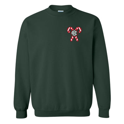 Monogrammed 'Candy Cane' Crewneck Sweatshirt - United Monograms